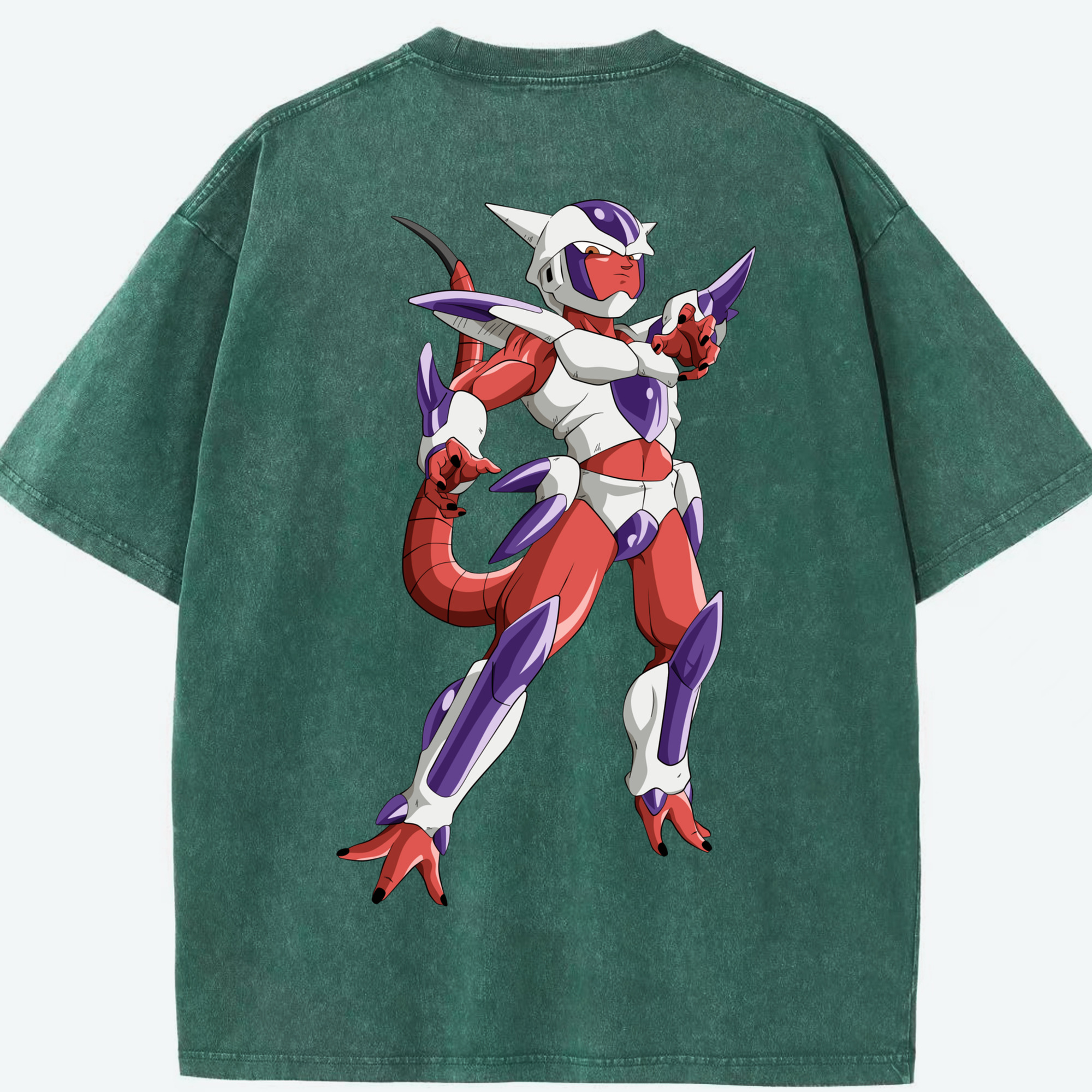 （画像用） ドラゴンボール フリーザ DRAGON BALL Frieza 綿100% ヴィンテージ風 半袖Tシャツ（背面プリント）
